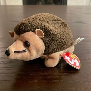 Vintage Ty Beanie Baby Prickles the Hedgehog Excellent Condition 6” long 1999